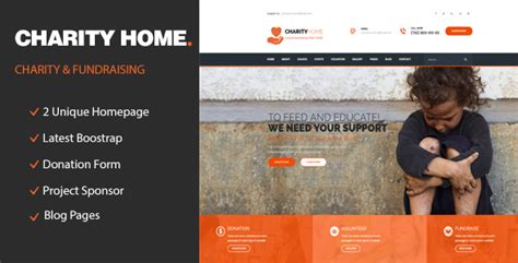 HTML Charity Website Templates from ThemeForest.